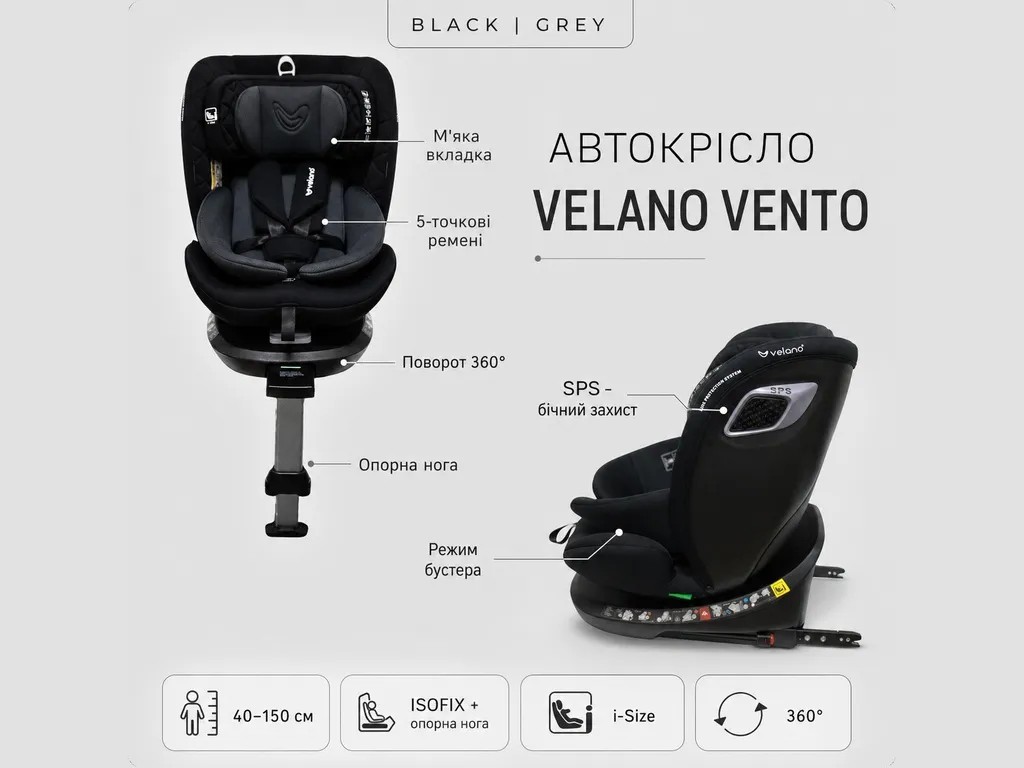 Автокресло VELANO Vento 360° i-Size