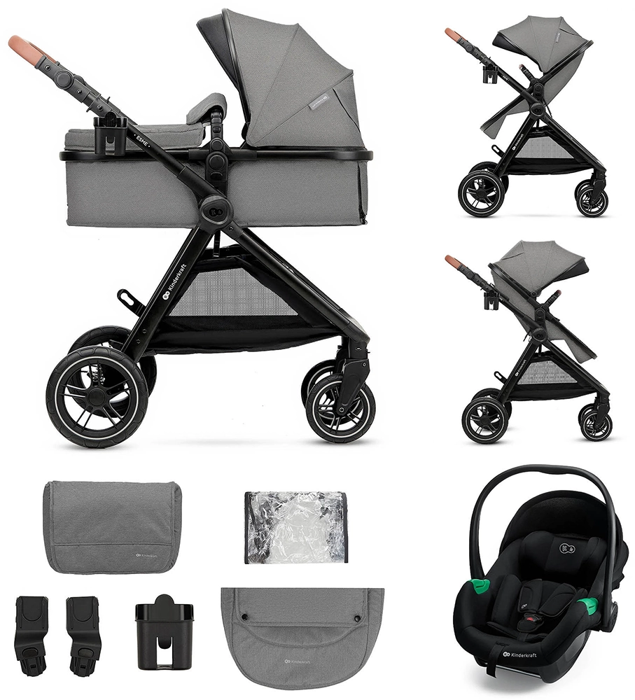 Универсальная коляска 3 в 1 Kinderkraft Esme Pro Gray (KSESME00GRY300N)