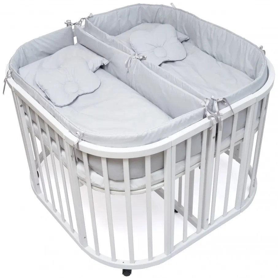 Постельный комплект для двойни 14 эл. Twins 4000-TW-10М, grey
