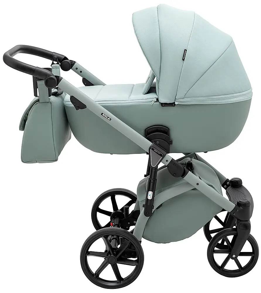 Детская коляска 2 в 1 Adamex Nola Natura 8 mint