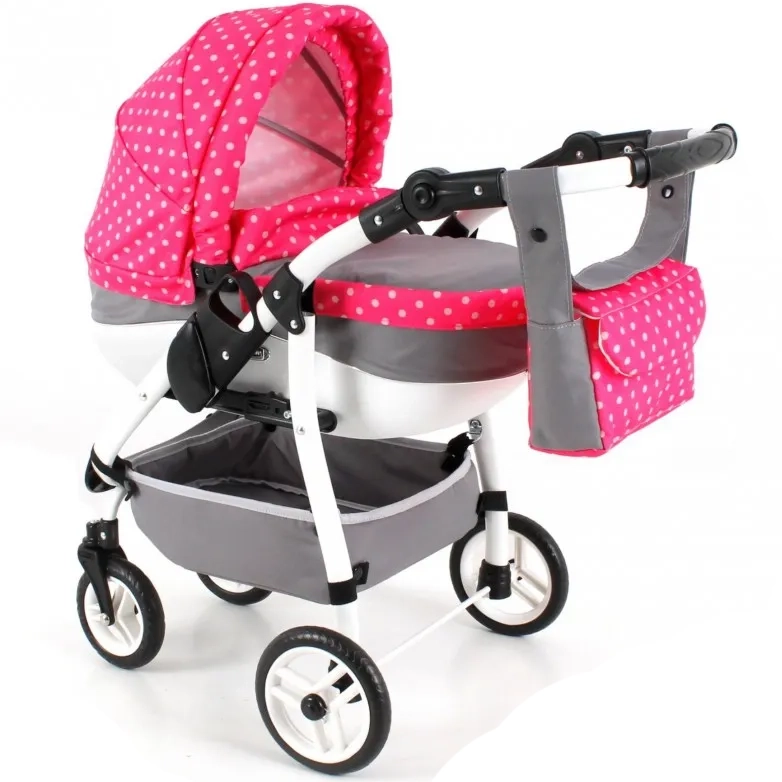 Коляска для кукол Adbor Lily Sport  LS-08, розовый/серый