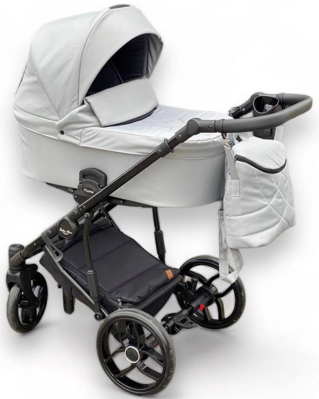 Детская коляска 2 в 1 Baby Merc Piuma ECO 26B light silver