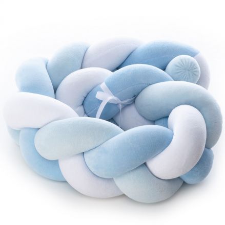 Бампер - косичка Twins 3-х прядна 240 см Blue