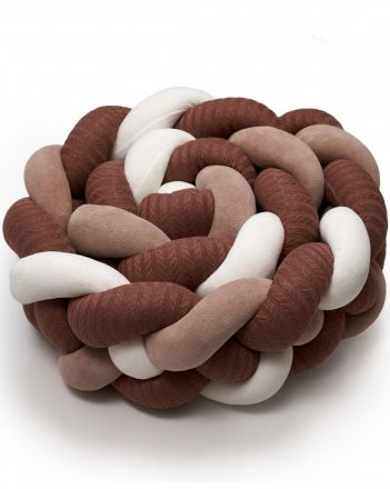 Бампер - косичка Twins 4-х прядна 240 см Pastel brown
