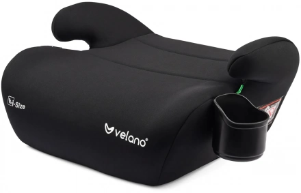 Бустер VELANO Caro 125–150 см, подстаканник, black