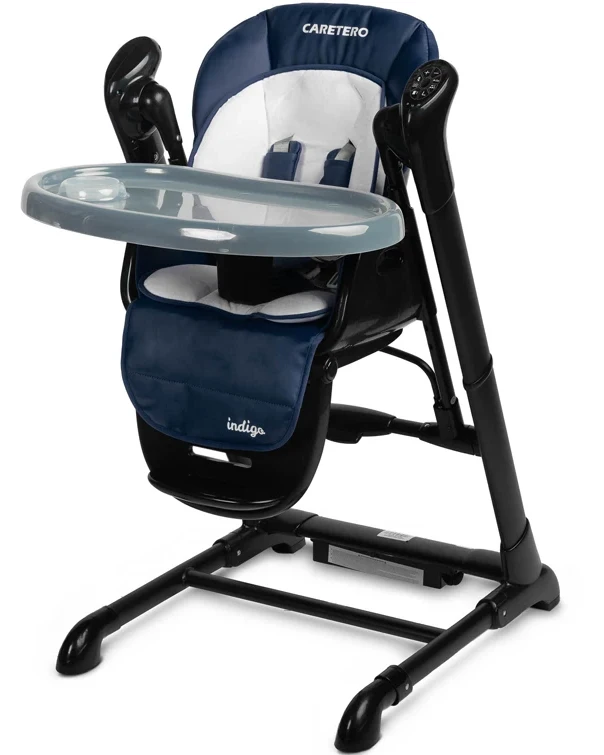 Детский стульчик для кормления Caretero Indigo Black Navy