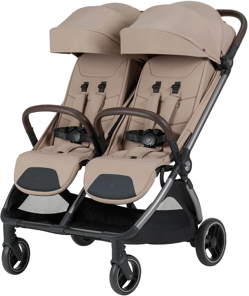Прогулочная коляска для двойни CARRELLO Link CRL-6533 Island Beige