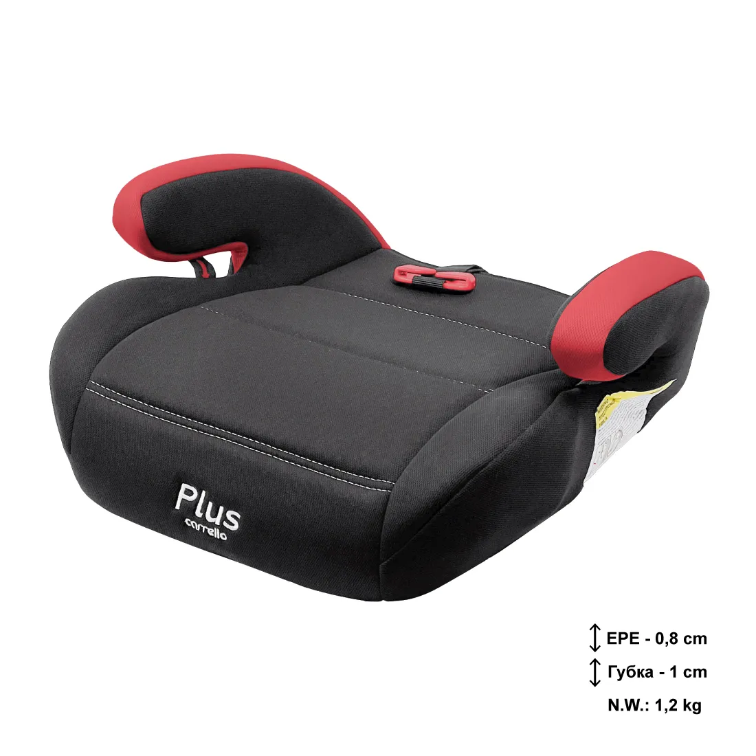 Автокресло-бустер CARRELLO Plus CRL-16007 Raven Red+направляющий ремень 75 см