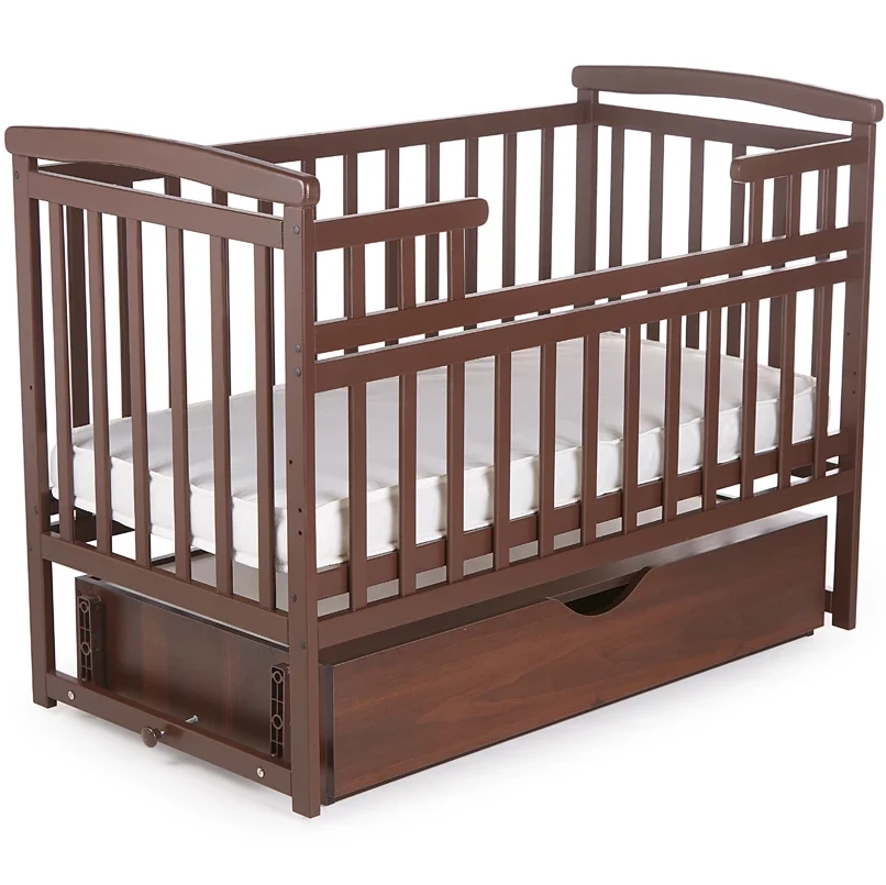 Детская кроватка Deson Transformer с ящиком walnut