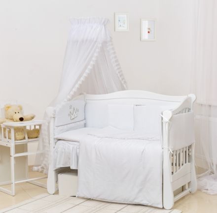 Постельный комплект 7 эл Twins Romantic Vintage Baby 4024-R-004, white