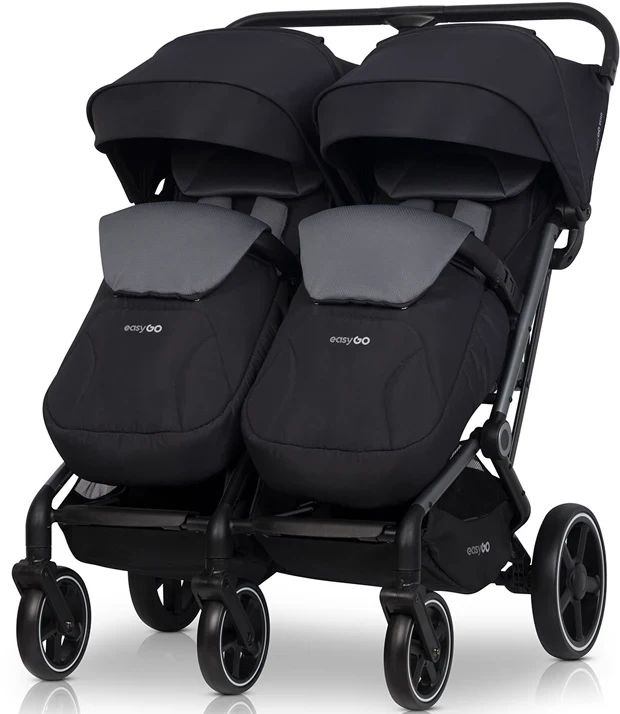 Коляска для двойни EasyGo Echo 2024 EGECB24-13, Ebony Black