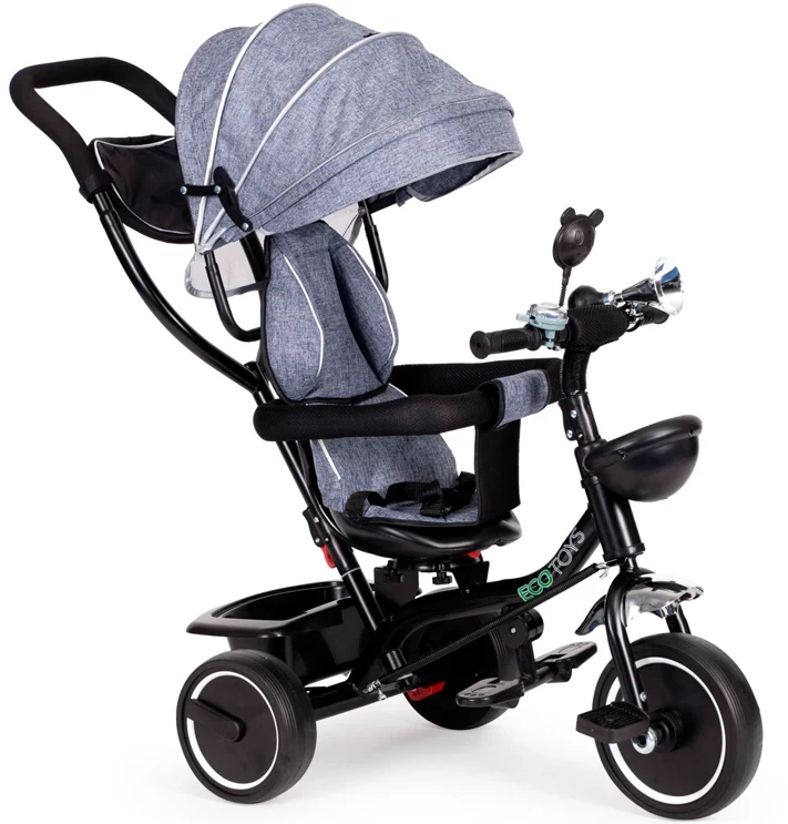 Велосипед с поворотным сиденьем Ecotoys Comfort Grey