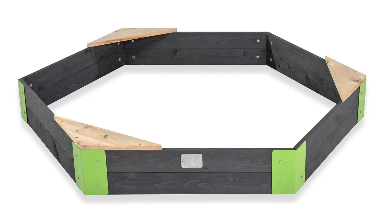 Деревянная шестиугольная песочница EXIT Aksent 160x140 см