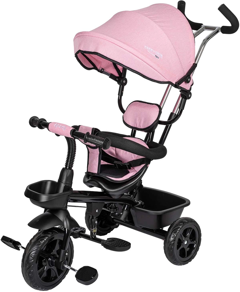 Трехколесный детский велосипед Free2Move Sport Black Pink