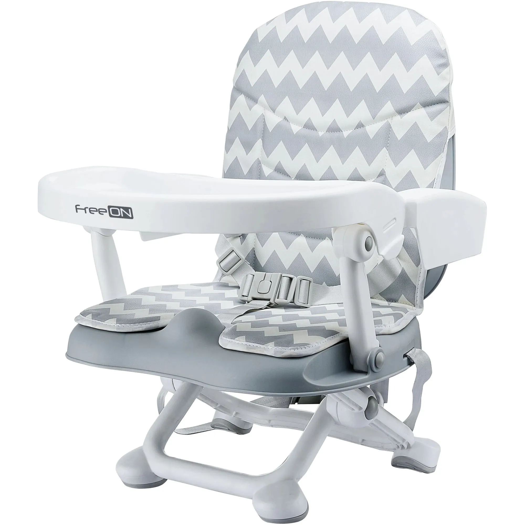 Портативный стульчик для кормления FreeON LevI, grey zig-zag