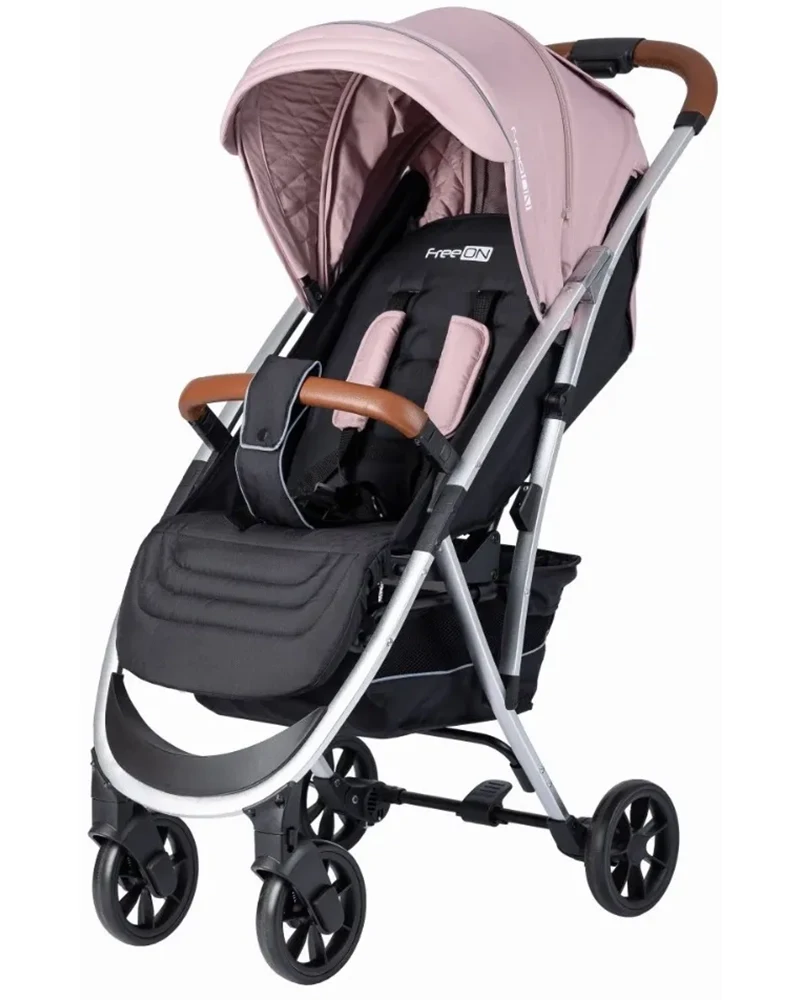 Прогулочная коляска FreeON LUX Premium Dusty Pink-Black