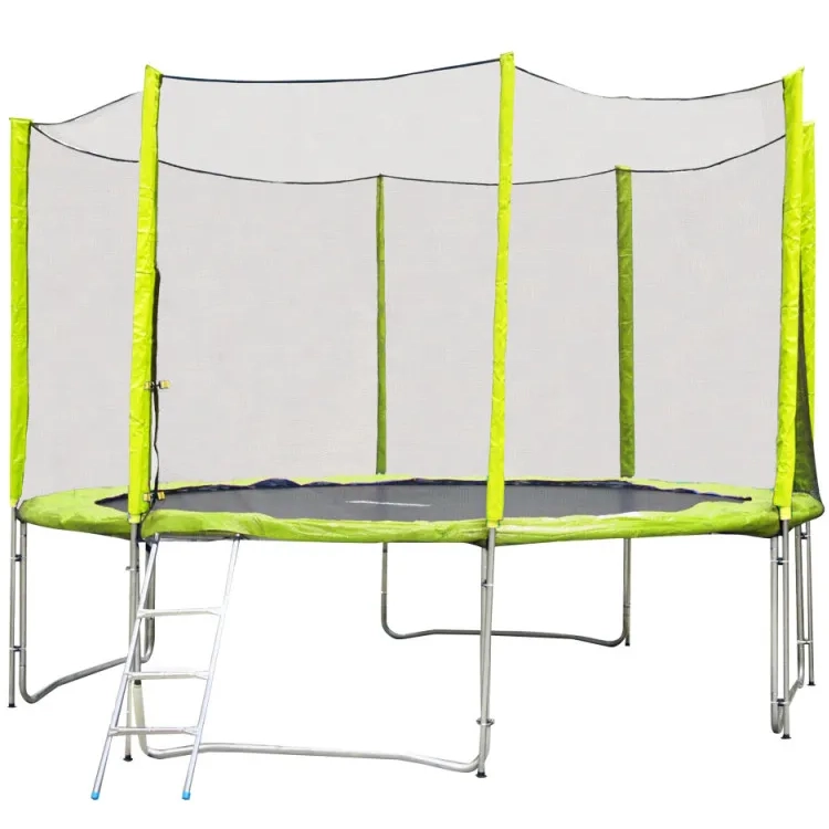 Батут с защитной сеткой и лестницей inSPORTline Froggy PRO 366 cm
