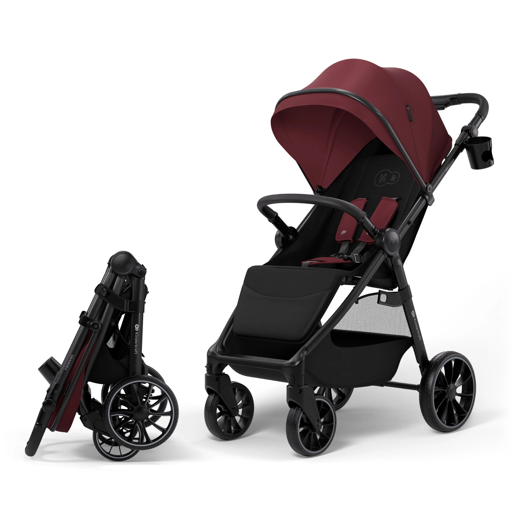 Прогулочная коляска Kinderkraft Grande 2 Burgundy