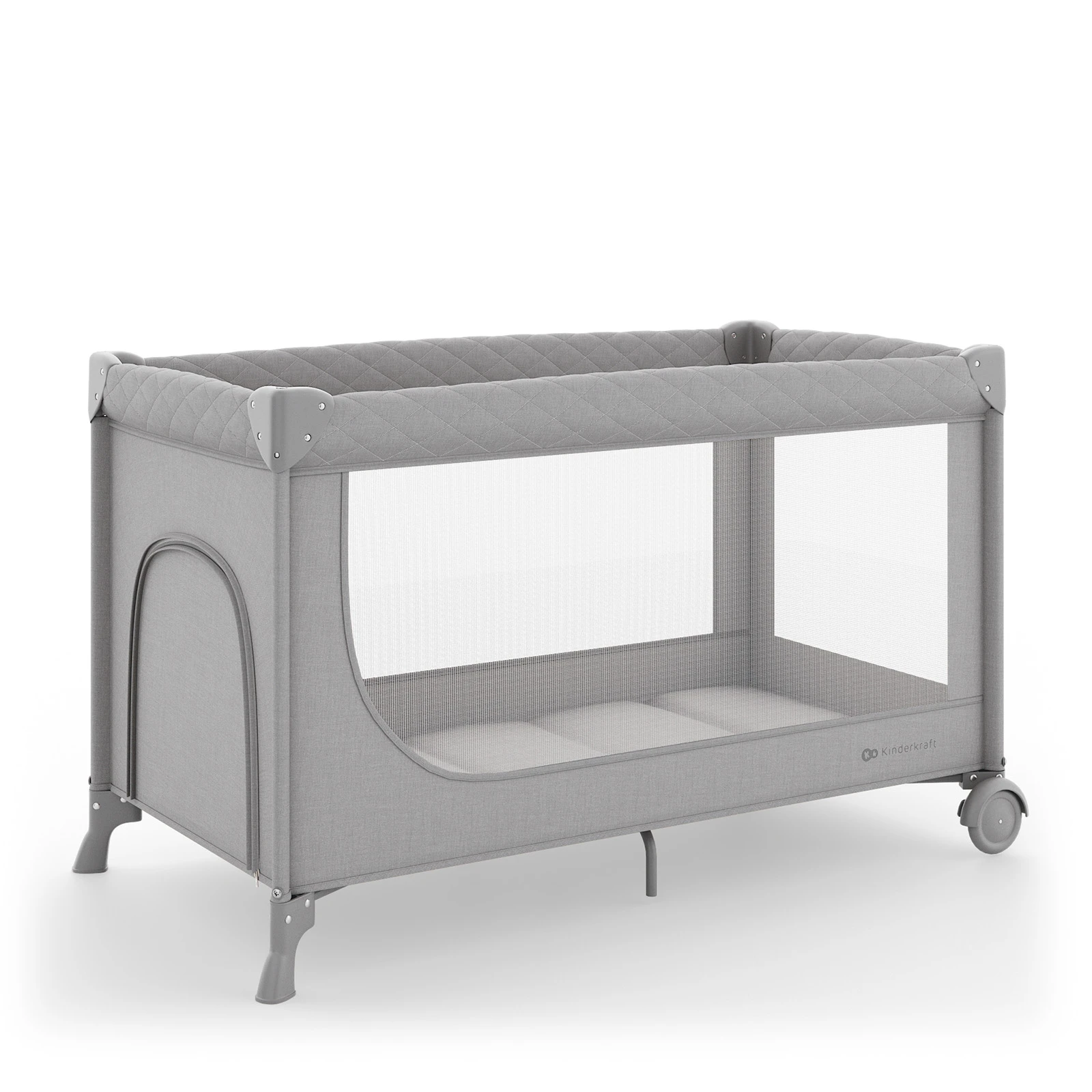 Кровать-манеж Kinderkraft Leody Up Grey