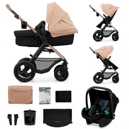 Детская коляска 3 в 1 Kinderkraft Moov 2 Air Sand Beige