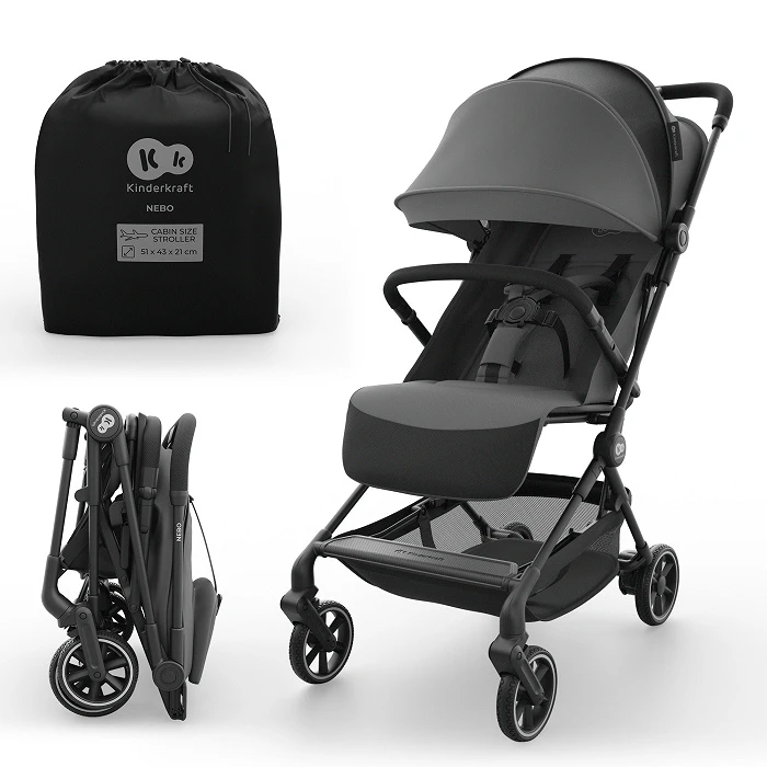 Прогулочная коляска Kinderkraft Nebo Platinum Grey