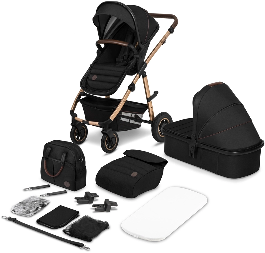 Детская коляска 2 в 1 Lionelo Amber BLACK ONYX