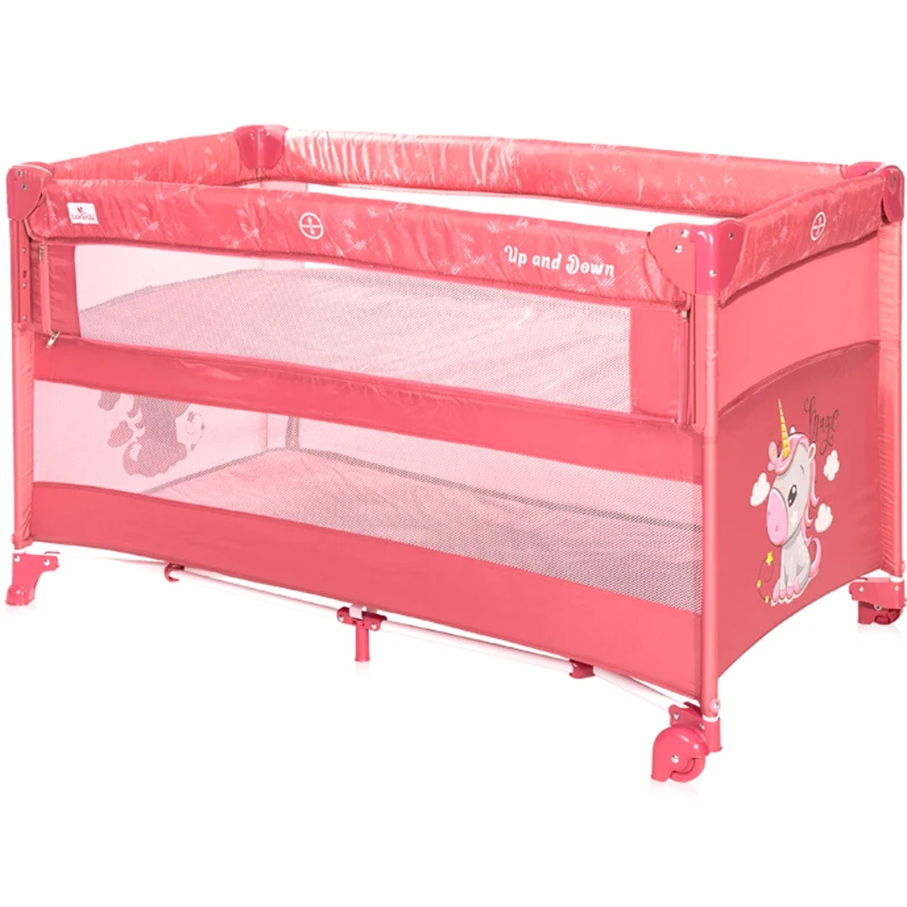 Кровать-манеж Lorelli UP and DOWN Rose Velvet UNICORN