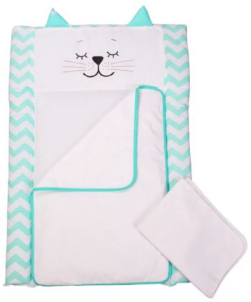 Пеленальный матрас для новорожденных 70х50 см Baby Veres Smiling Animals mint