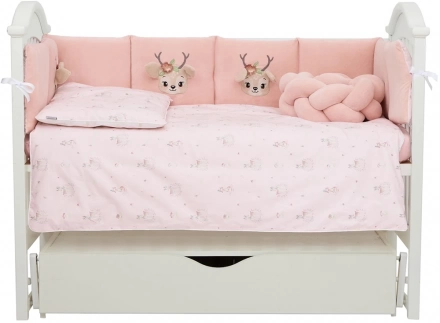 Постельный комплект 7 эл Twins Bembi 4075-TB-08, pink