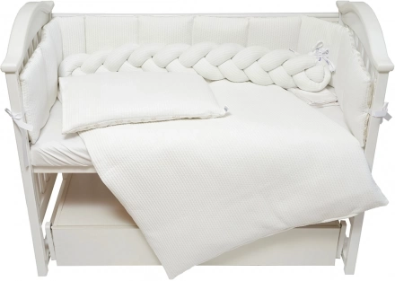 Постельный комплект 7 эл. Twins Cotton 4077-TC-01, white