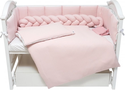 Постельный комплект 7 эл. Twins Cotton 4077-TC-08, baby pink