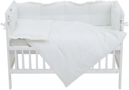 Постельный комплект 6 эл Twins Estelle 4042-TЕS-01, white