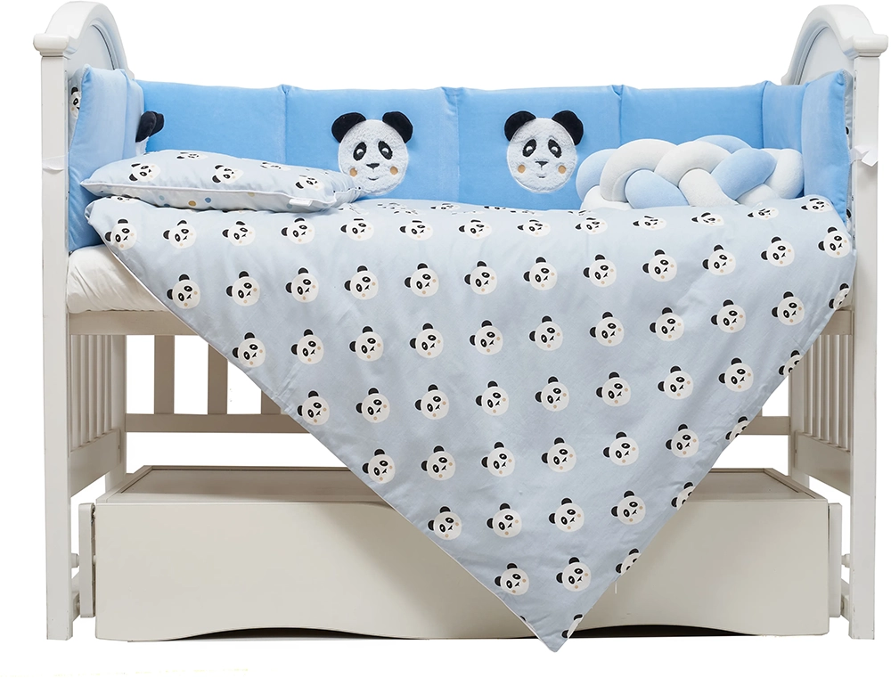 Постельный комплект 7 эл. Twins Panda 4075-TP-04, blue, голубой