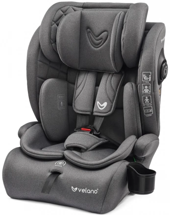 Автокресло VELANO Flexo i-Size 76–150 см, ISOFIX + Top Tether, grey