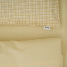 Змінна постіль 3 ел Twins Auro Print (бязь) простирадло на резинці 0925-TAP-05, жовтий