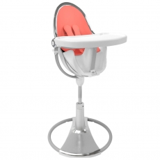 Детский стульчик для кормления Bloom Fresco silver + набор вкладышей Fresco persimmon red