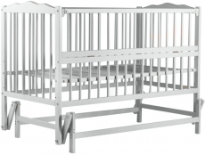 Дитяче ліжко Babyroom Веселка маятник, відкидний бік DVMO-2 бук білий