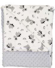 Плед Twins Minky со съемным наполнением (slimtex) 100х80 1420-PTMS-10, grey