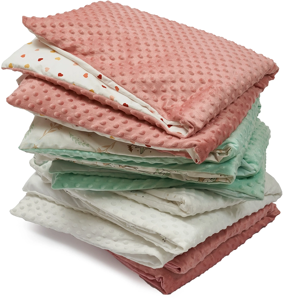 Плед Twins Minky зі зйомним наповненням (slimtex) 100х80 1420-PTMS-24, powder pink