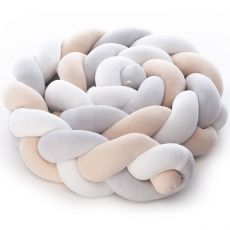Бампер - косичка Twins 3-х прядная 150 см 2020-K3-150-02, beige
