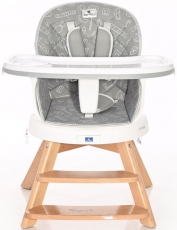 Дитячий стільчик для годування 3 в 1 Lorelli Napoli with rotation Grey CANDY