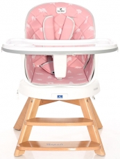 Дитячий стільчик для годування 3 в 1 Lorelli Napoli with rotation Pink BEARS