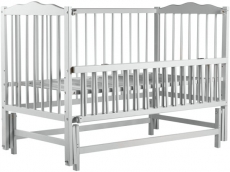 Дитяче ліжко Babyroom Веселка маятник, відкидний бік DVMO-2 бук білий