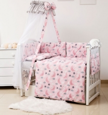 Постільний комплект 8 ел Twins Premium Glamour 4029-TGN-08, Ніченька рожева