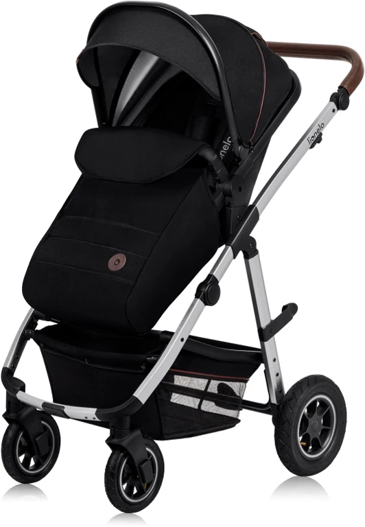 Дитячий візочок 2 в 1 Lionelo Amber Black Silver