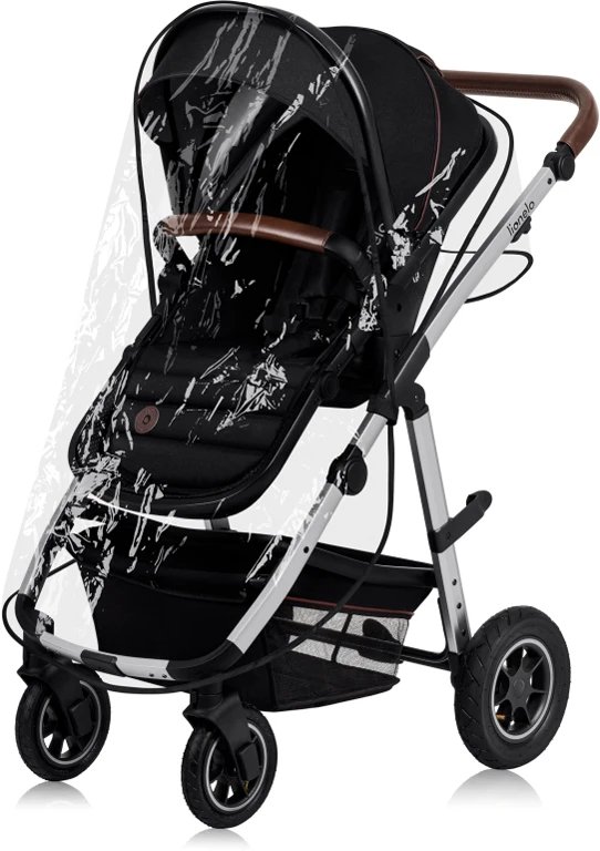 Дитячий візочок 2 в 1 Lionelo Amber Black Silver