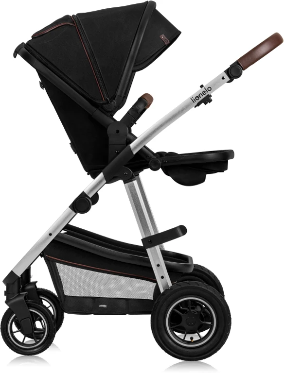 Дитячий візочок 2 в 1 Lionelo Amber Black Silver