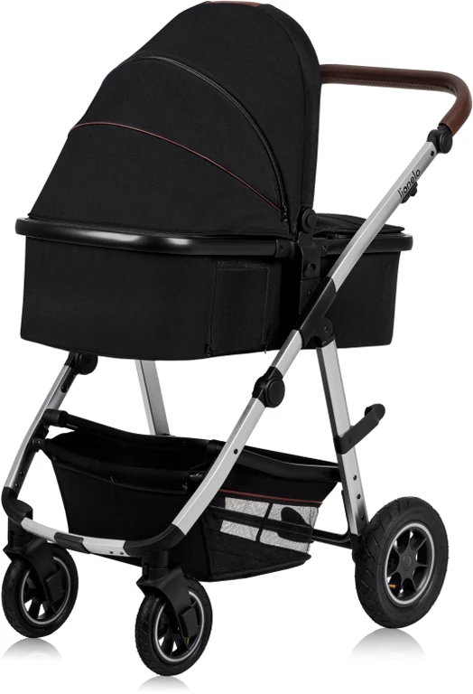 Дитячий візочок 2 в 1 Lionelo Amber Black Silver