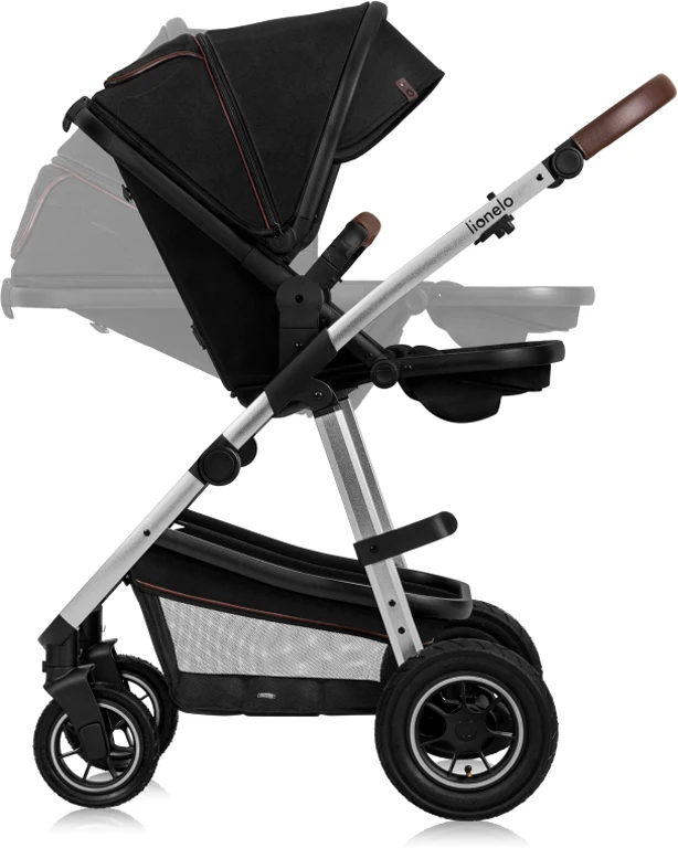 Дитячий візочок 2 в 1 Lionelo Amber Black Silver