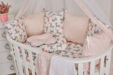 Дитяча постільна білизна Twins Dolce D-020 Бембі 8 ел white/coral